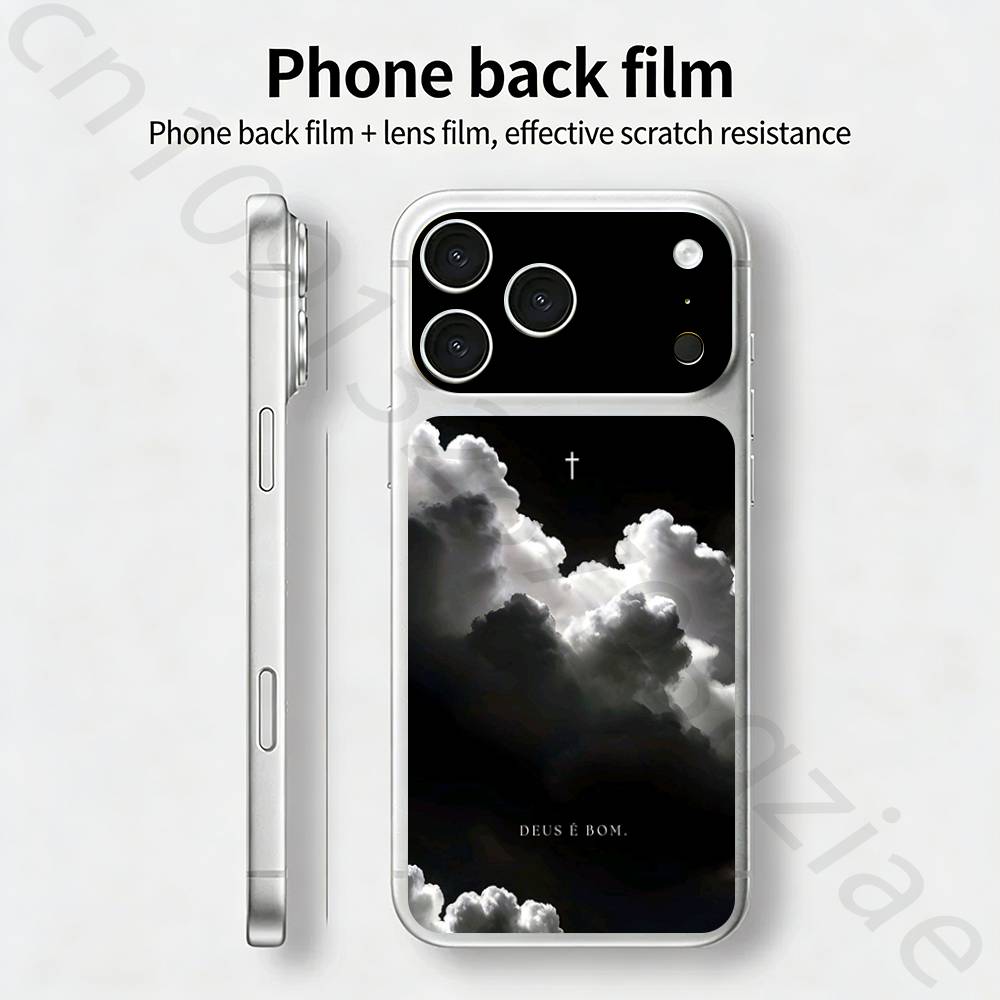 Библия Иисус Христианский Крест БИЛЕТ Наклейка Skin Wrap для iPhone 17 Pro/Pro max Защитная пленка для задней панели, рамки, камеры