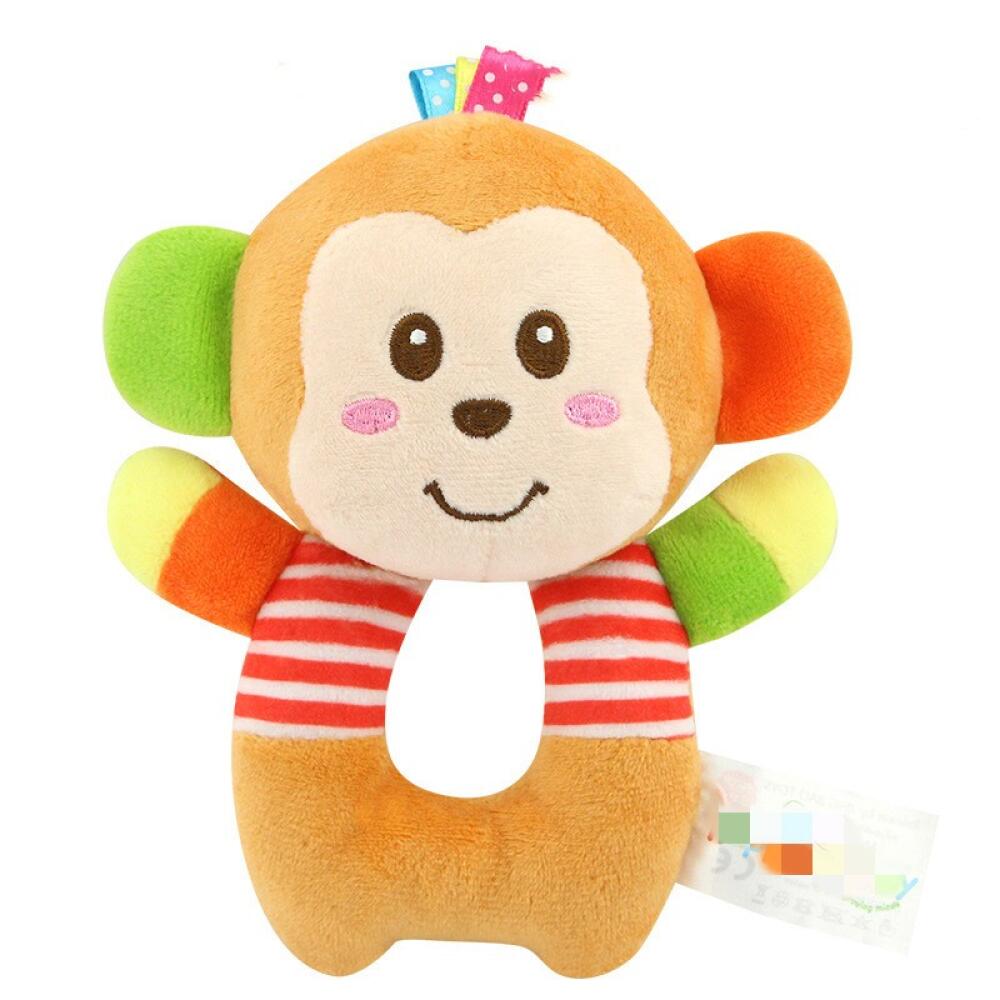 Звоночки для автомобиля в виде жирафа Погремушки в виде слона и обезьяны Успокаивающие плюшевые игрушки Прорезыватели для зубов для малышей