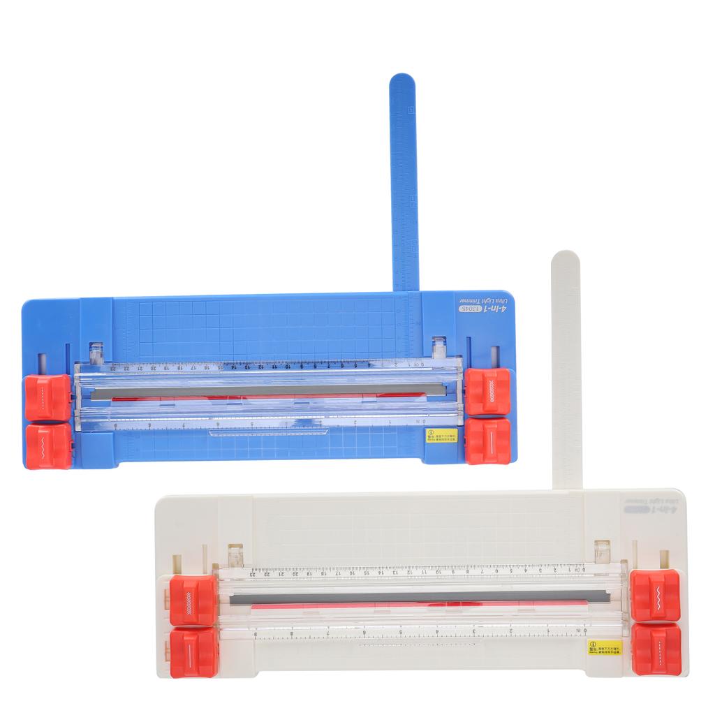 Резак для бумаги 4 в 1, портативный фототриммер с роликами, точками, прямой волнистой линией биговки