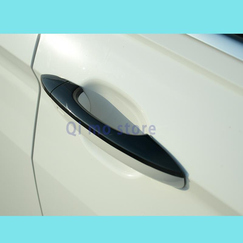 Стайлинг автомобиля для нового Tiguan VW 2022, наклейка на дверную ручку, хромированная яркая черная паста для ручки