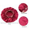 Extra Large Silky Satin Hair Bonnet For Women Thick Hair Sleep Cap Elastic Band Beanie African Headwrap Flower Turban Chemo Caps