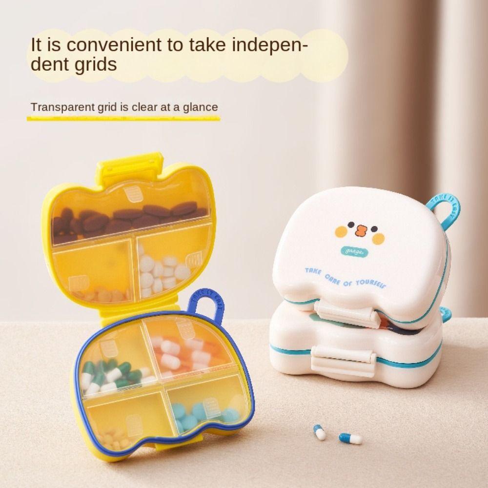 Weekly Cartoon Pill Storage Box Dispensing Medicine Box Cartoon Pill Organizer Box Travel