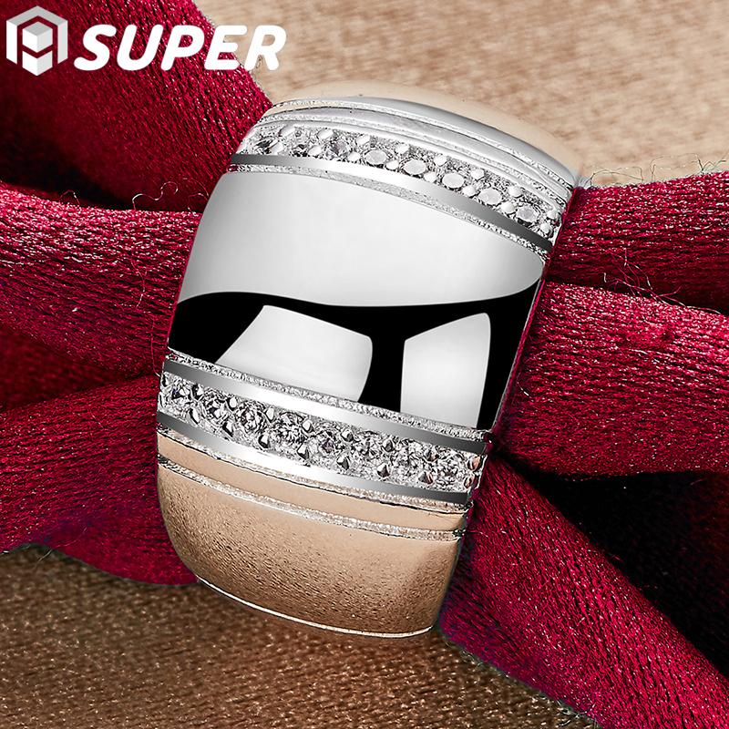 Ювелирные изделия из стерлингового серебра 925 пробы с большим гладким цирконом AAA