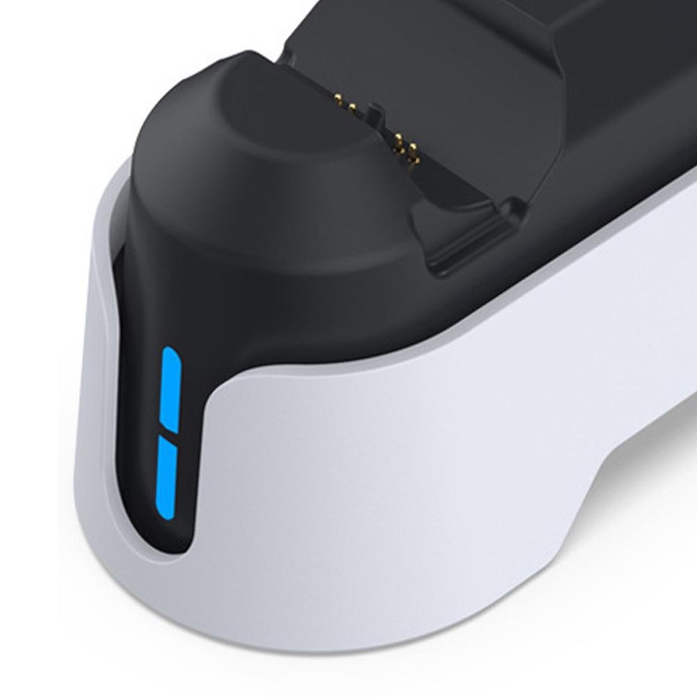 Док-станция для зарядки двух контроллеров PS5 со светодиодным индикатором, зарядная станция, зарядная станция для контроллеров/геймпадов PS5