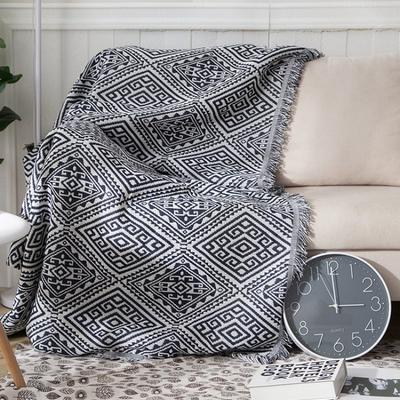 Retro Geometric Cotton Throw Blanket Sofa Bed Decor All Season Use