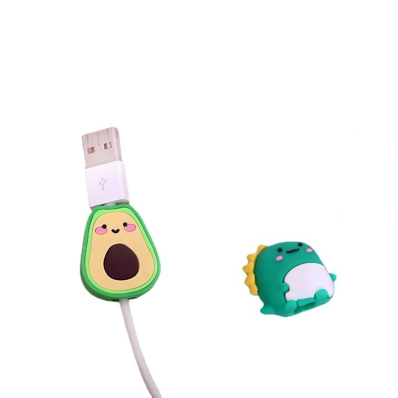 Милый мультяшный протектор кабеля, органайзер для USB-кабеля для зарядки, наушников, шнур для передачи данных, прекрасный защитный чехол