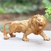 Natural Cypress Wood Lion Statue, Solid Wood Hand-Carved Animal Sculpture Home Room Office Decoration Artwork The Perfect Gift