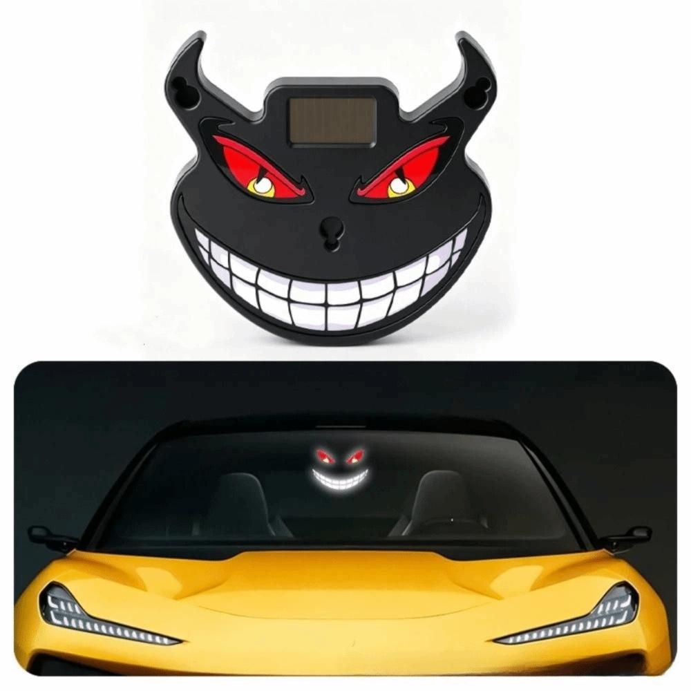 Solar Self-Charging Flashing Car Light Eye Shape Parking Warning Light SUV Window