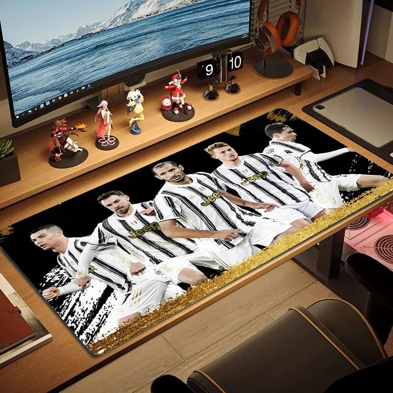 Коврик для мыши Juventus, Большой игровой коврик для стола, Нескользящий коврик для мыши XXL для ноутбука и планшета, Игровой коврик для мини-ПК со прошитыми краями