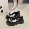 Lolita Style Platform Small Leather Shoes Autumn New Lace Bow Mary Jane Shoes Versatile Fashion Women's Shoes