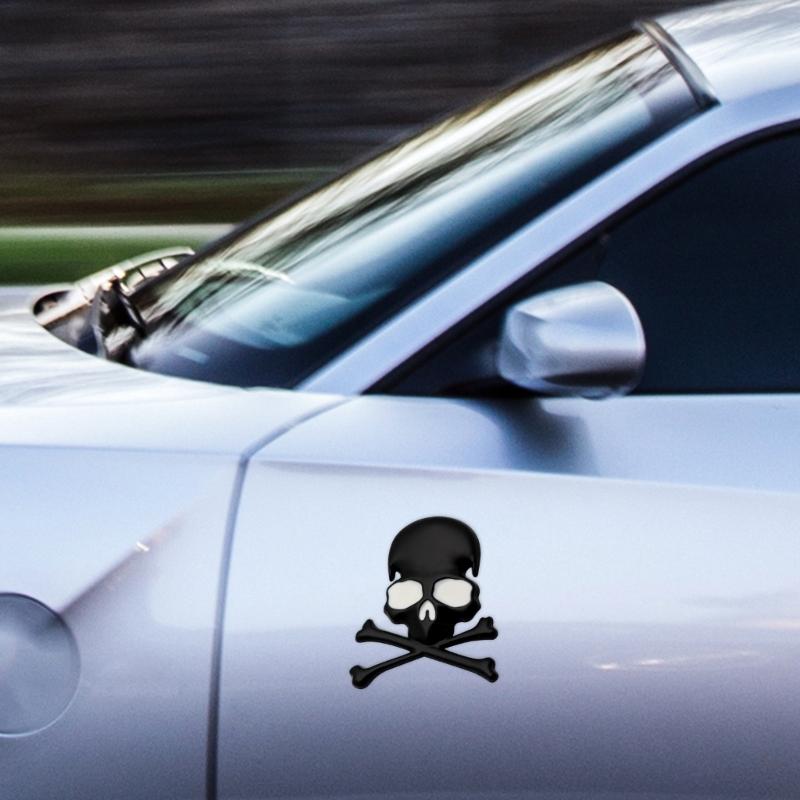 3D Металлические Наклейки Череп Значок для Мотоцикла Эмблемы Череп для Автомобиля и Мотоциклов Улучшает Вашу Поездку Уникальным Дизайном