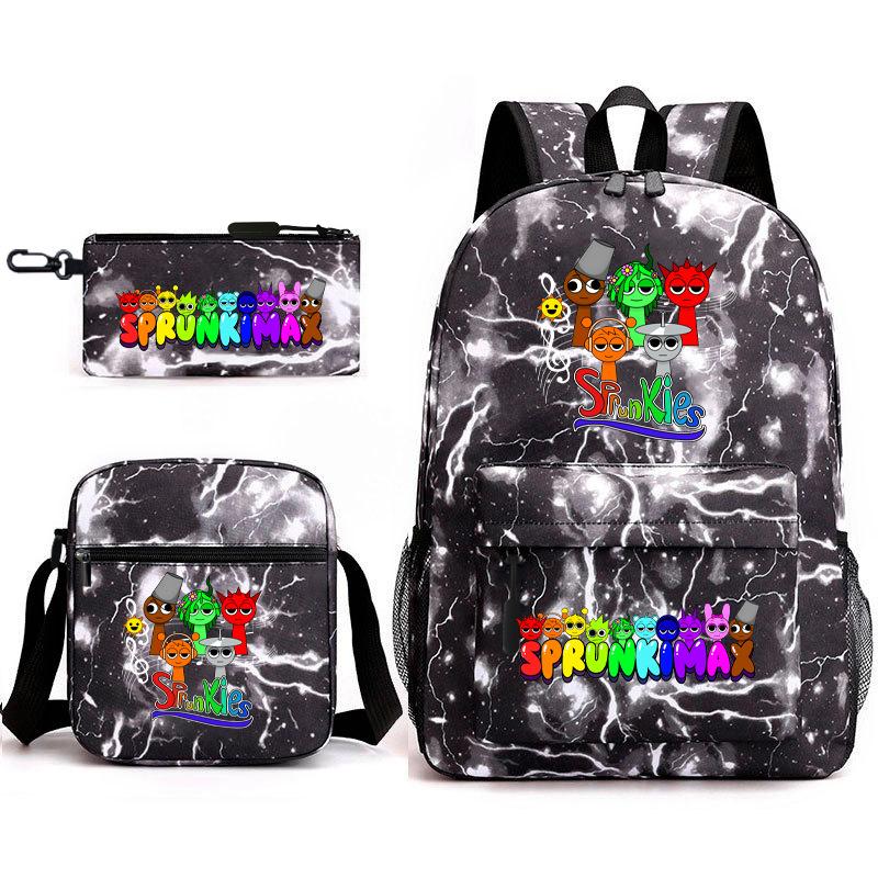 Rhythm Box Peripheral Elementary School Bag Starry Sky Backpack Three-piece Set