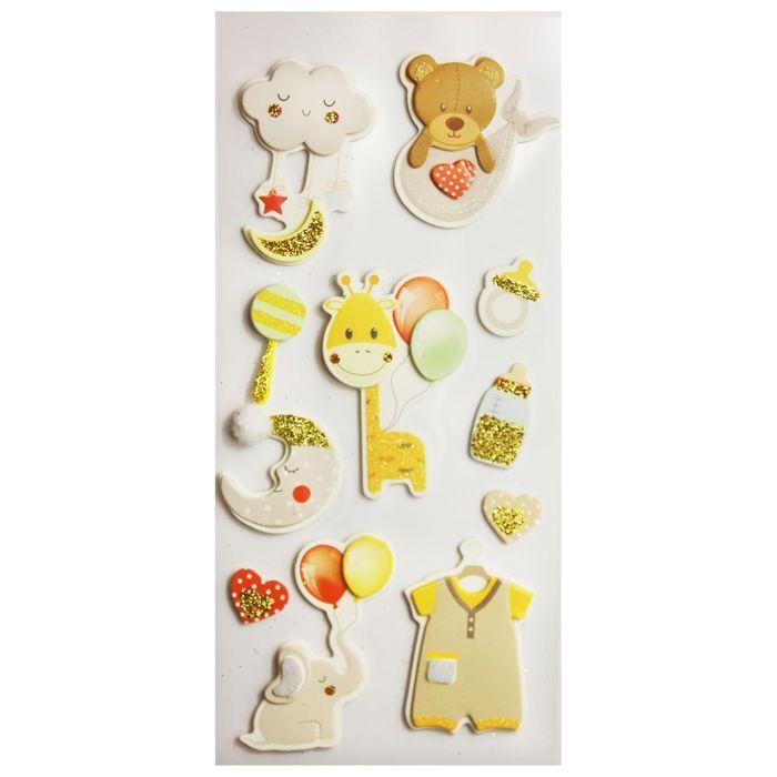 Autocollants en relief à paillettes - Bébé