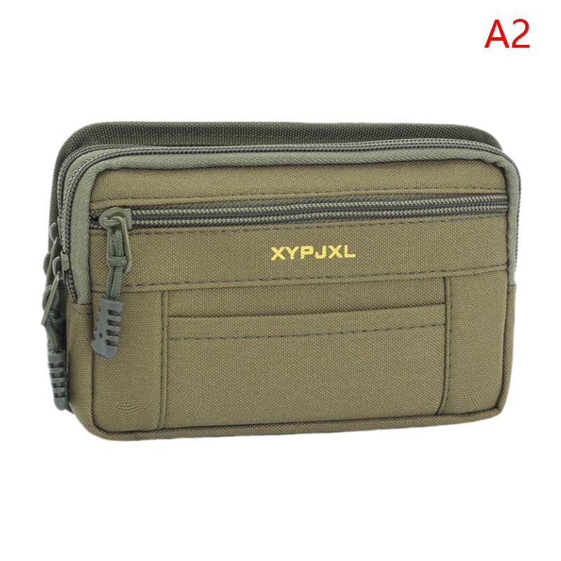 Men Canvas Mobile Phone Purse Small Square Belt Bags Multi-Compartment Fanny Wallet Pouch Mountaineering Bag Christmas Gifts