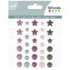Набор из 32 эмалевых самоклеящихся наклеек 'Isatis - звезды и круг' - ARTEMIO - DIY украшение