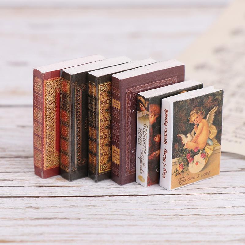 6 шт./компл. 1/12 кукольный домик миниатюрная модель книги ноутбук кукольный дом мебель декор