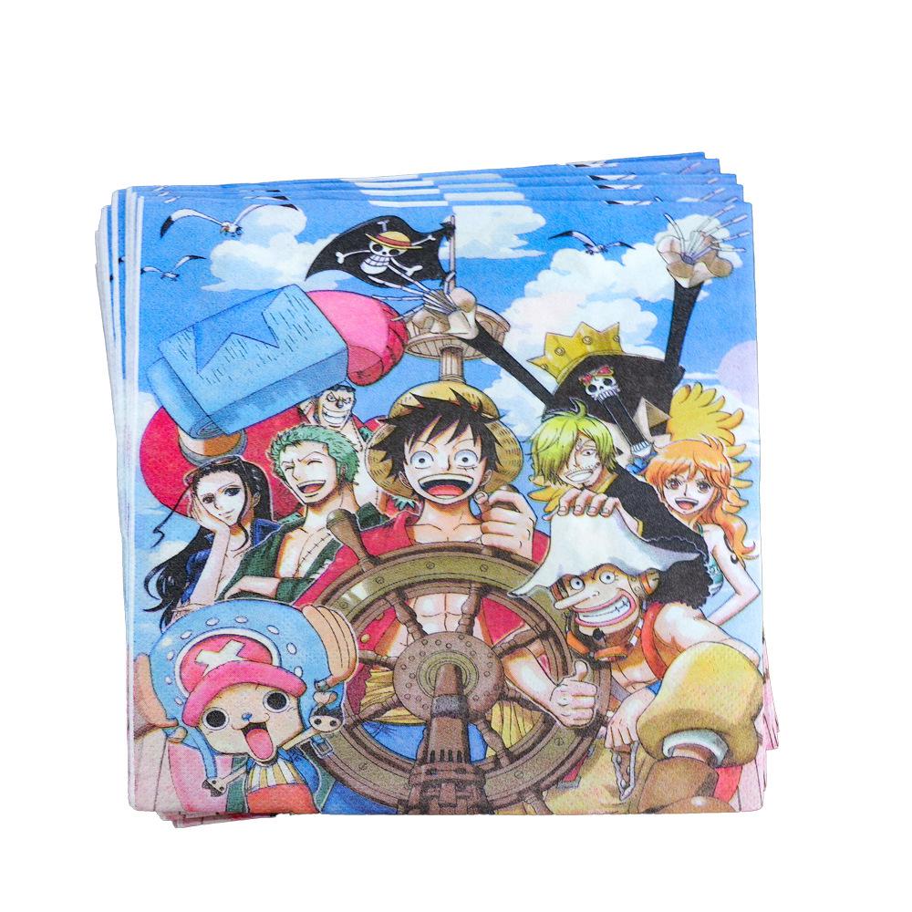 Товары для дня рождения в стиле One Piece: Одноразовая посуда, стаканчики, салфетки и украшения для детей