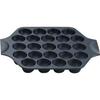 Iwachu Takoyaki 23 Holes IH Compatible Black Baked Nambu Tekki 24025 Black Hole Diameter 4cm