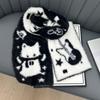 Cat Winter Scarf Warm Pashmina Cute Mink Wool Scarf  Women