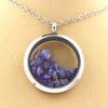 Stones and Minerals. Raw Tanzanite Necklace. 30 Mm Medallion Model. Color Silver.