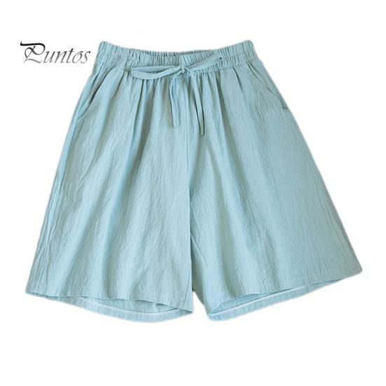 Женские летние повседневные шорты с эластичной резинкой на талии и карманами на шнурке, однотонные свободные короткие брюки с широкими штанинами, уличная одежда