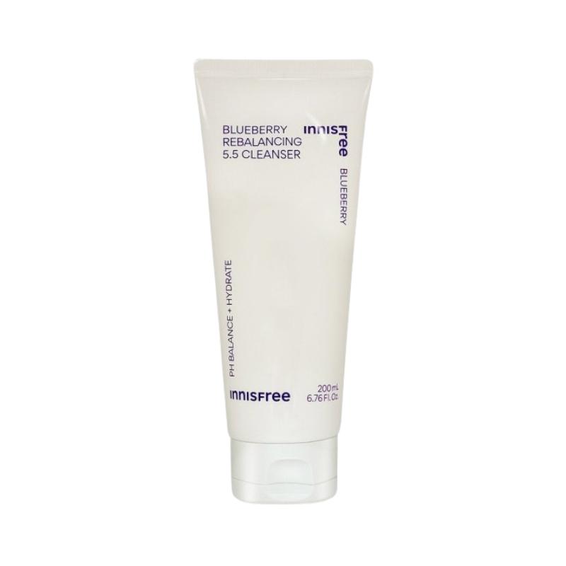 Innisfree Очищающее средство Blueberry Rebalancing 5.5 200 мл | Мягкое средство для умывания лица с низким pH, большой объем