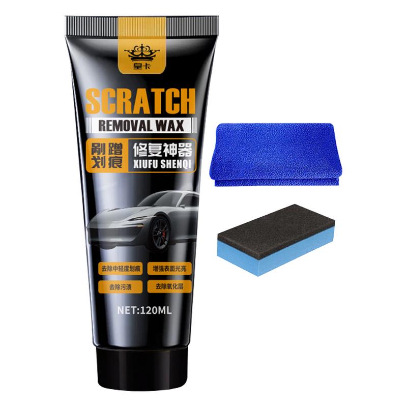120 мл воск для ремонта царапин на автомобильной краске, средство для восстановления краски с салфеткой и губкой, воск для удаления царапин на автомобиле, средства для детализации автомобиля