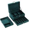 Women's Velvet Layer 3 Lockable Portable Travel Jewelry Box