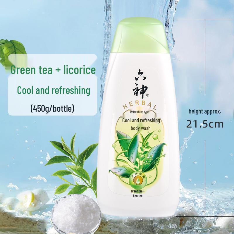 Liushen Освежающий гель для душа с зеленым чаем 450 г
