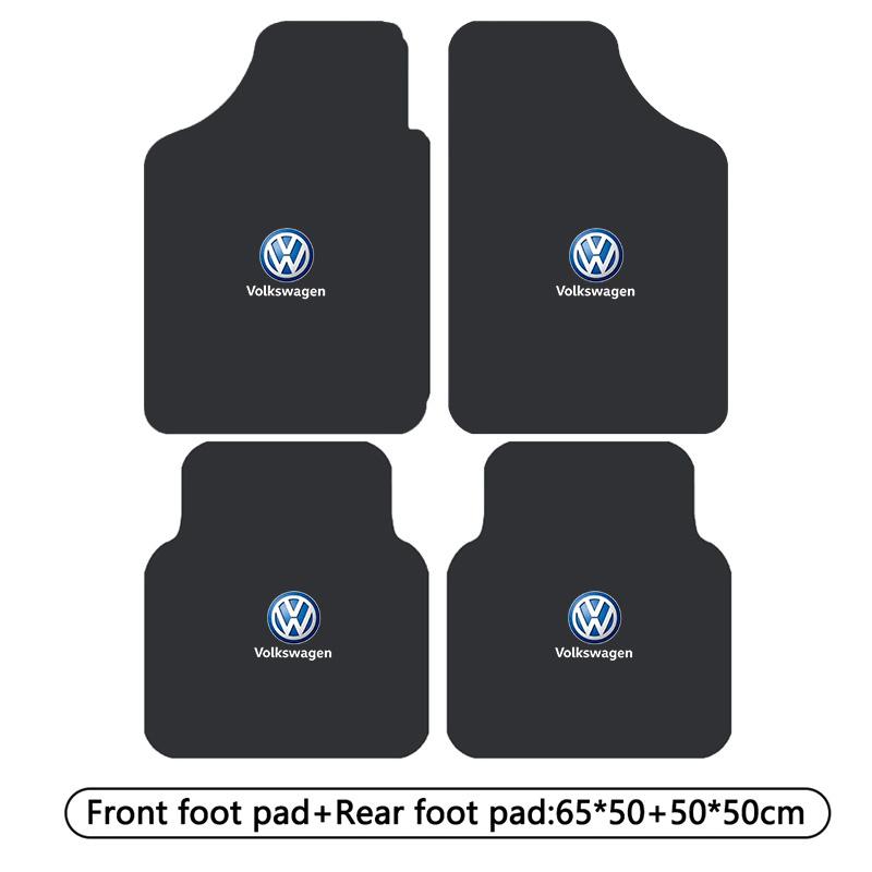 O3Car Floor Mat Auto Front and Rear Carpet Foot Mats with Rubber Backing For Volkswagen Tiguan Golf Passat Polo Touareg Magotan