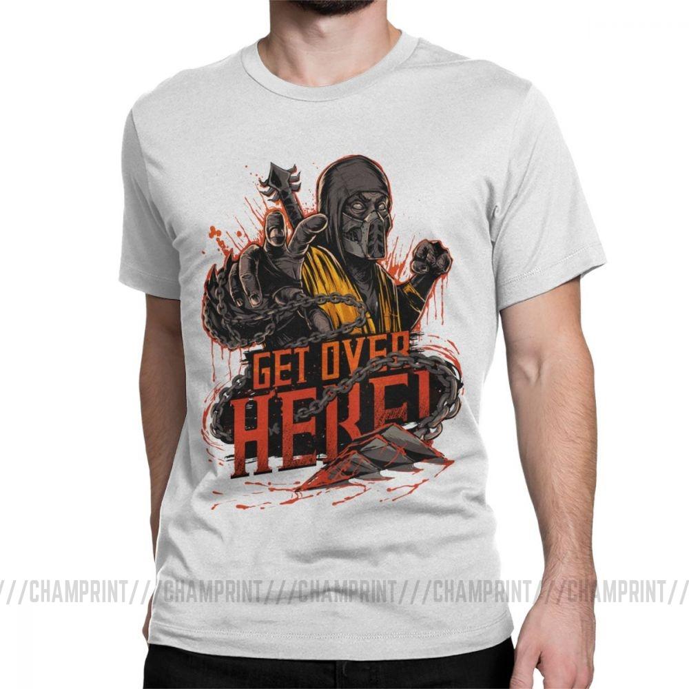Scorpion Get Over Here Mortal Kombat 11 T Shirts Print Popular Fighting Game T Shirt