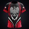 Poland Fire Graphic Customized Football Tees Summer Outdoor Streetwear Men's Fashion Jersey Loose Oversized Sportswear T-shirts