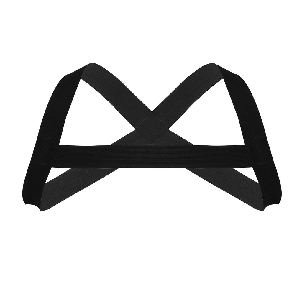 Mens Elastic Shoulder Chest Muscle Harness Belt Fancy Club Cage Costume Strap Accessory