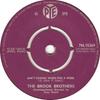 7inch Record BROOK BROTHERS - Ain't Gonna Wash For A Week 7N15369 Pye Records 1961 UK Rock Used