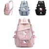 Hello Kitty School Backpack For Middle School And High School Fashionable Cartoon Nylon