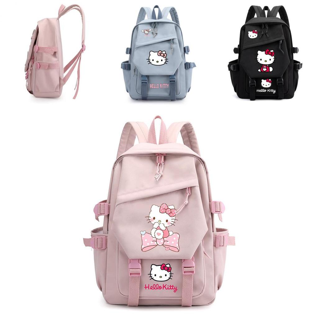 Hello Kitty School Backpack For Middle School And High School Fashionable Cartoon Nylon