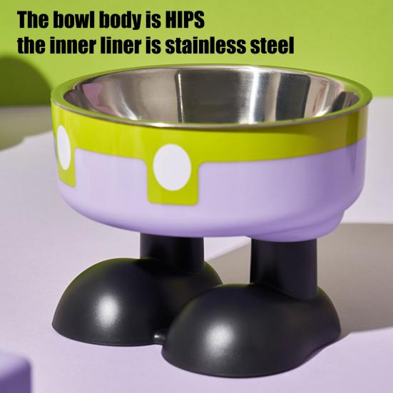 Приподнятые миски для кошек Миска для домашних животных из нержавеющей стали с нескользящим основанием Съемный питомец