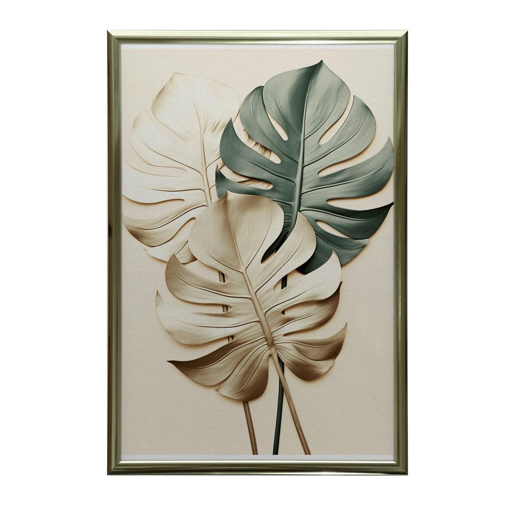 Złota Monstera Złota Monstera, 70X100 Cm, Bez Ramy, Papier Matowy 230 Gsm