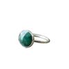 Emerald Gemstone Solid 925 Sterling Silver Ring, Round Stone Ring, Handmade Ring, Women Ring