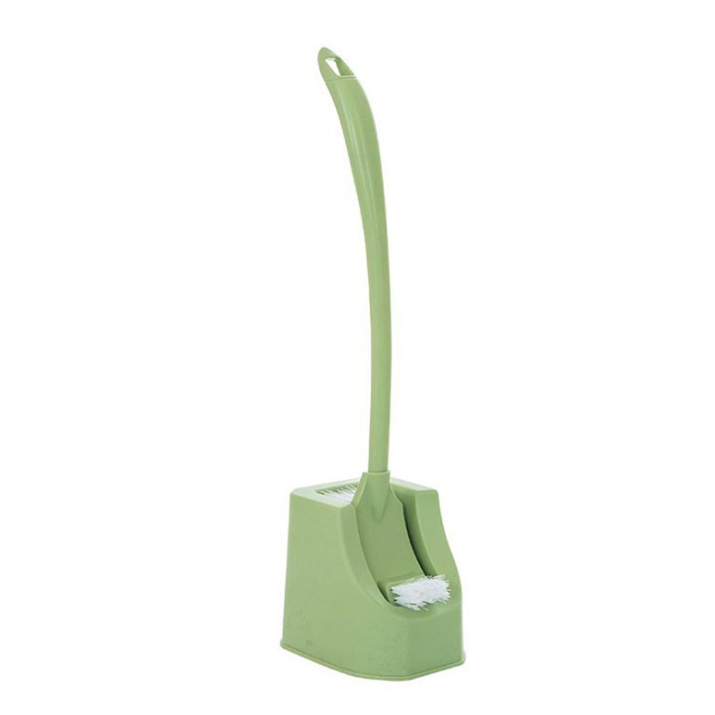 Long-handled Sanitary Brush Cleaning Curved Corner Toilet Brush with Base