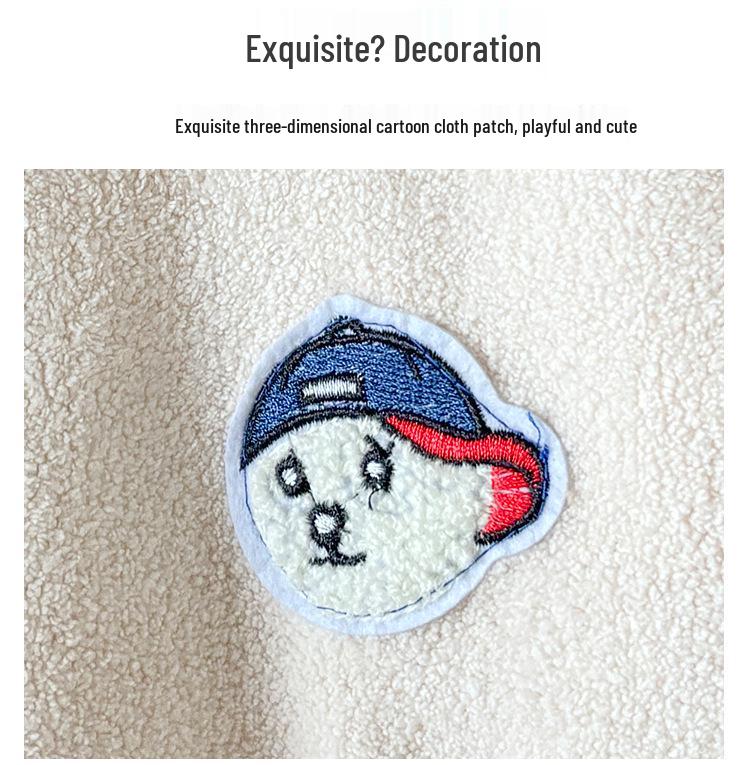 Детский велюровый пижамный комплект в корейском стиле для осени/зимы - Теплый, двусторонний для мальчиков и девочек