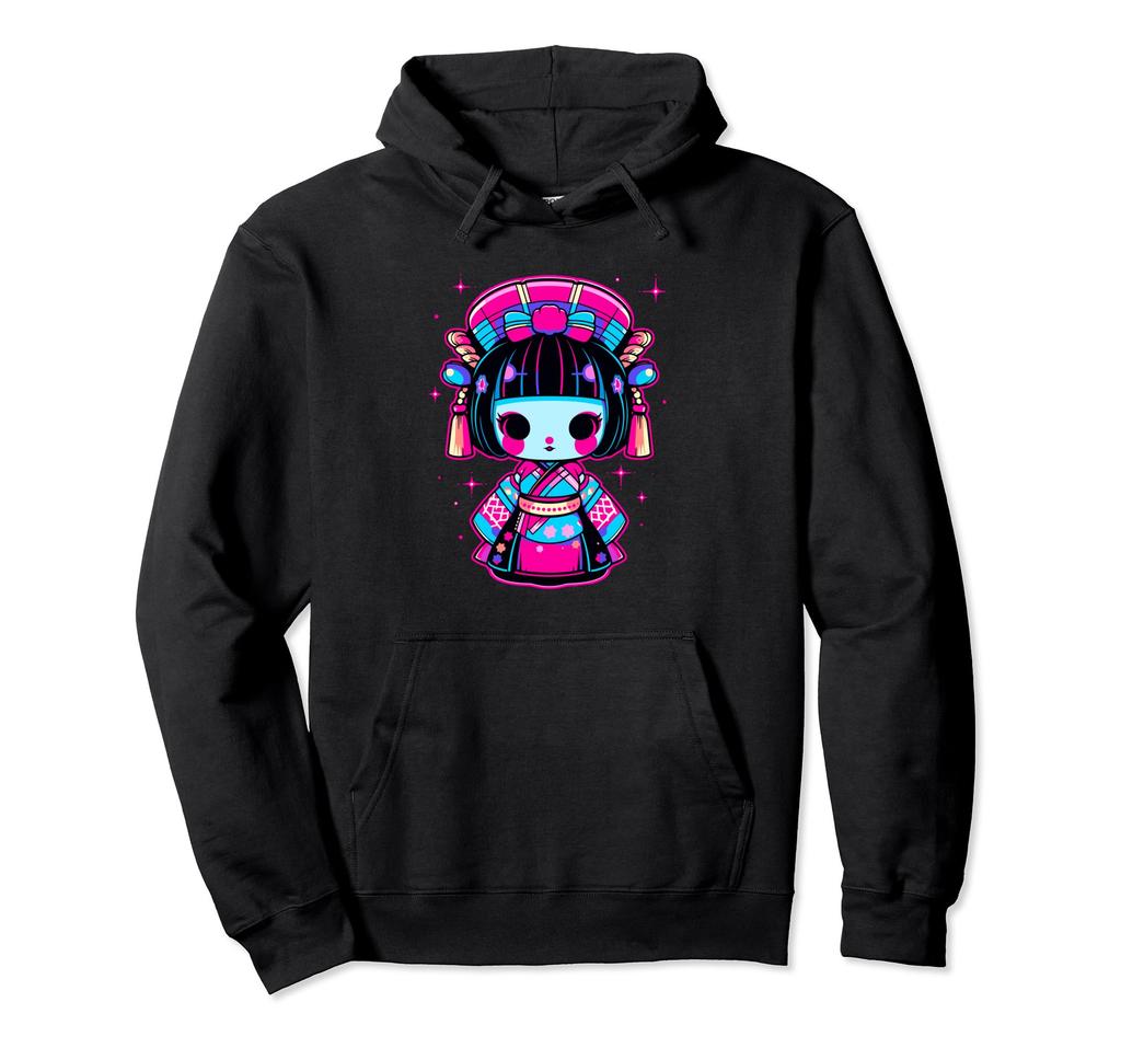 Cute Japanese Kokeshi Doll Hoodie