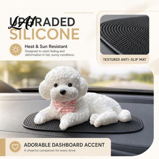 Dog Shape Fidget Toy Stress Relief for Car Dashboard Decor Puppy Squeeze Soft with Anti-slip Mat Animal Anti-Anxiety Sensory