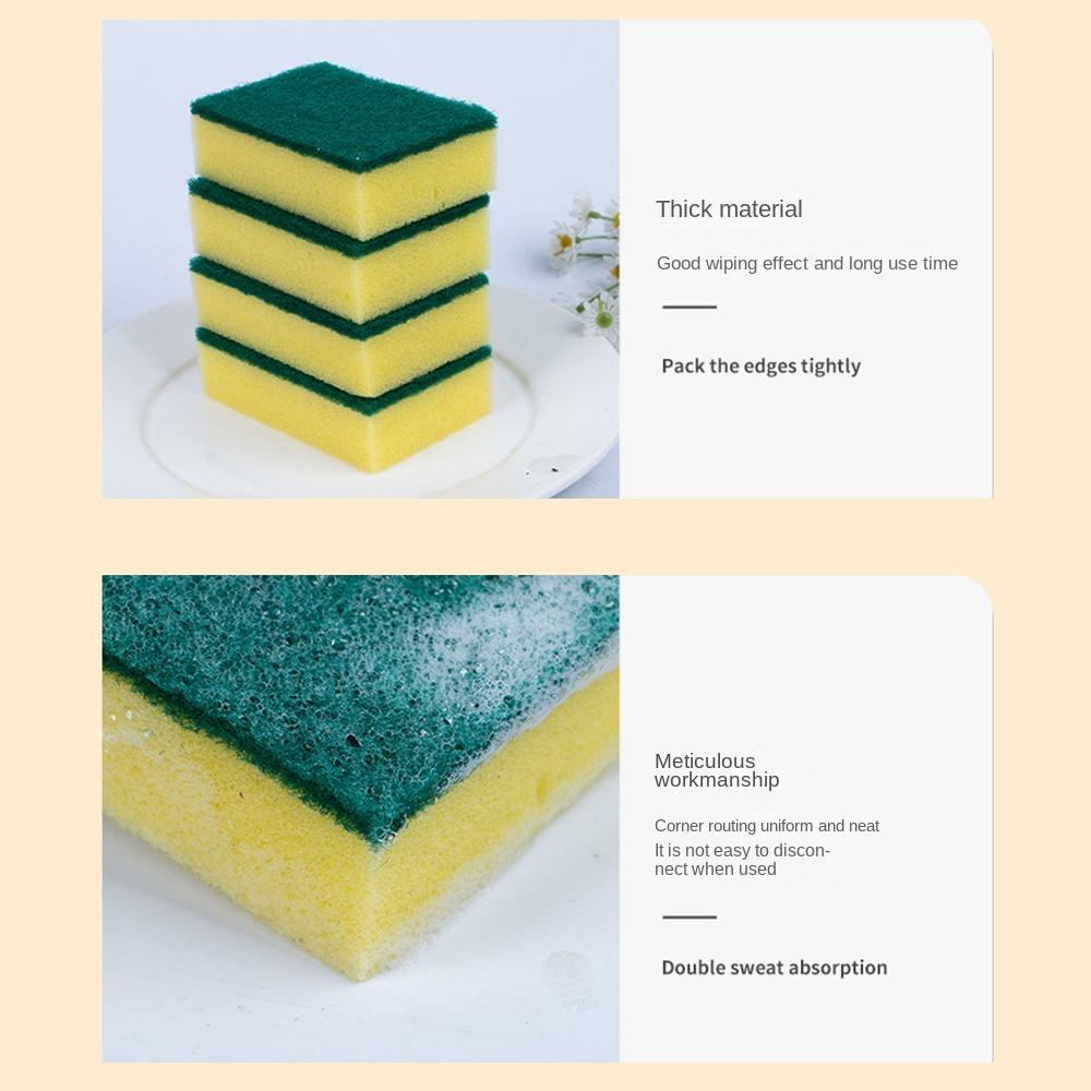 Sponge Dishwashing Sponge Reusable Cleaning Wipe Durable Scouring Pad