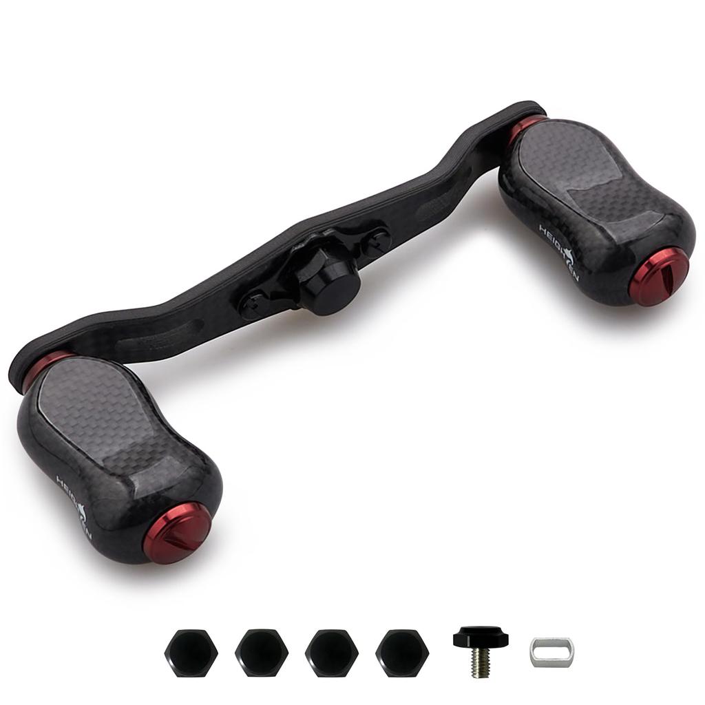HEIGHTEN Reel Handle with 21mm Compatible with and Abu Garcia Baitcasting Gourd Series Wine 85/95mm Knob, 1.5K Carbon, Shimano, Daiwa, Reels,