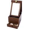 Косметичка деревянная косметичка коробка для макияжа с зеркалом ящик для хранения косметики стильная ручка портативная W20 xx сделано в Японии D31.5