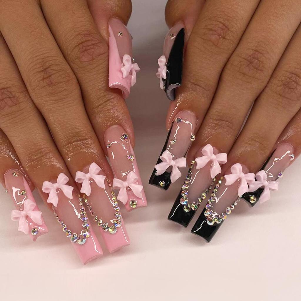 Европейские и американские градиентные персиковые балетные типсы для коротких ногтей