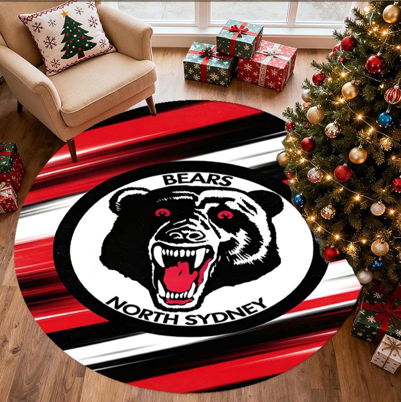 Круглый коврик с узором North Sydney Bears, коврик для помещений/улицы, для пикника, игровой комнаты, спальни, офиса, гостиной, ковер для декора дома, подарок на день рождения