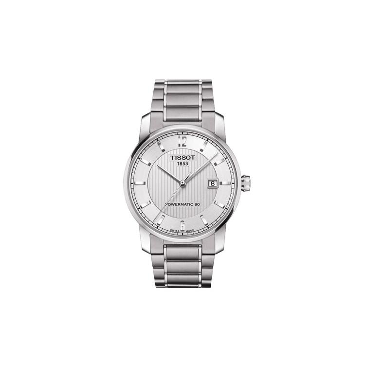 Tissot Мужские часы Tissot T-Classic Automatic Mechanical Movement 50 метров Водонепроницаемость Часы 40 мм Серебристый циферблат T087.407.44.037.00