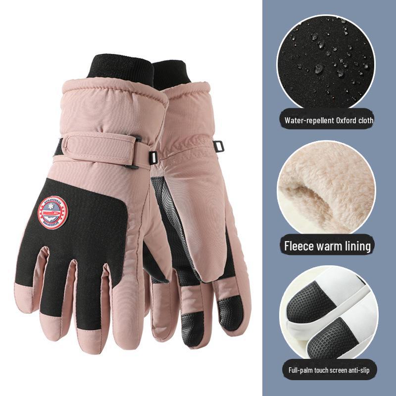 Зимние теплые лыжные перчатки: Плотные, нескользящие, брызгозащищенные перчатки для сенсорных экранов для активного отдыха